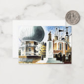 Ravilious - Greenwich Observatory Notitiekaartje (Voorkant / Achterkant in situ)