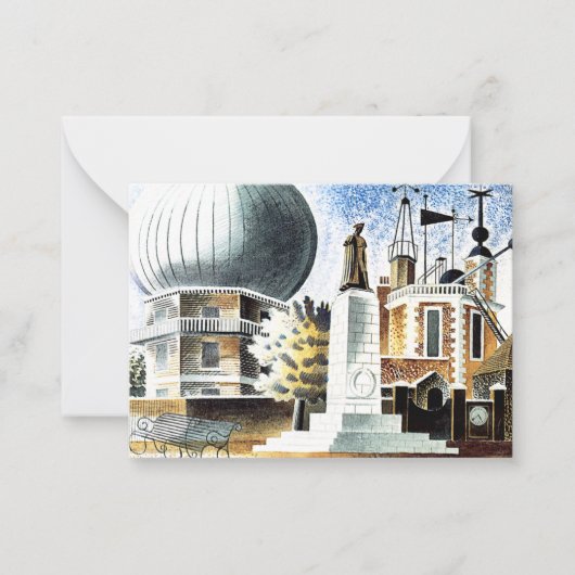 Ravilious - Greenwich Observatory Notitiekaartje (Voorkant)