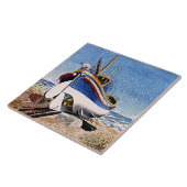 Ravilious - Lifeboot in Aldeburgh Tegeltje (Zijkant)