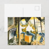 Ravilious - Mannen die onderzeese controles uitvoe Briefkaart (Voorkant / Achterkant)