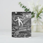 Ravilious - May, houtsnede van Long Man Wilmington Briefkaart (Staand voorkant)