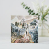 Ravilious - Natte middag, Kerk van de St. Mary Kaart (Staand voorkant)