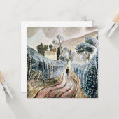 Ravilious - Natte middag, Kerk van de St. Mary Kaart (Voorkant / Achterkant in situ)