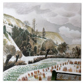 Ravilious - Nieuwjaars Sneeuw Tegeltje (Voorkant)