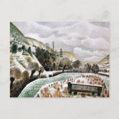 Ravilious - nieuwjaarssneeuw briefkaart (Voorkant)
