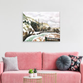 Ravilious - nieuwjaarssneeuw canvas afdruk (Insitu (Woonkamer))