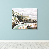 Ravilious - nieuwjaarssneeuw canvas afdruk (Insitu (Houten vloer))