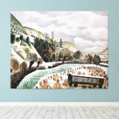 Ravilious - nieuwjaarssneeuw, canvas afdruk (Insitu (Houten vloer))