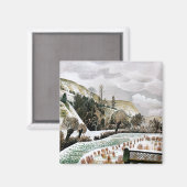 Ravilious - nieuwjaarssneeuw magneet (Voorkant / Achterkant)