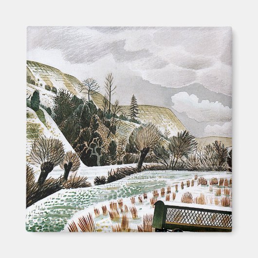 Ravilious - nieuwjaarssneeuw magneet (Voorkant)
