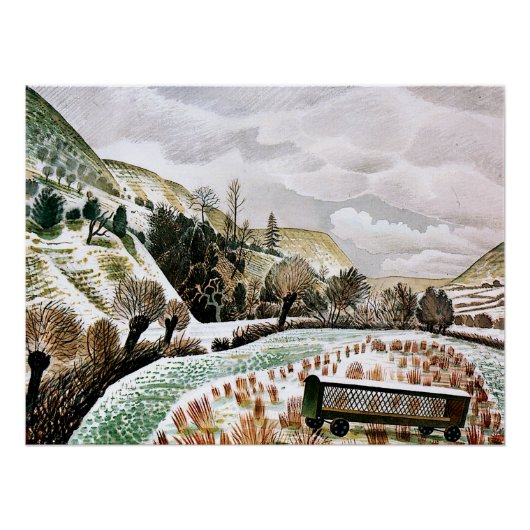 Ravilious - nieuwjaarssneeuw, perfect poster (Voorkant)
