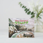 Ravilious - nieuwjaarssneeuw - vrolijk kerstfeest briefkaart (Staand voorkant)