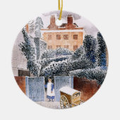 Ravilious - Pastorie in de winter,  Keramisch Ornament (Voorkant)