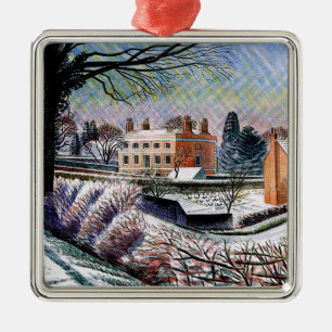 Ravilious - Pastorie in de winter Metalen Ornament