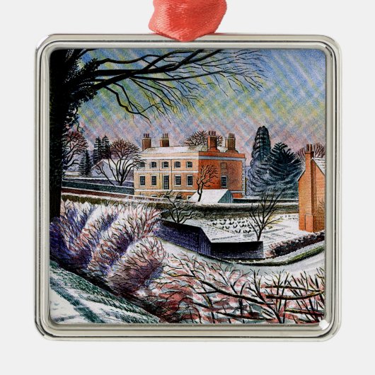 Ravilious - Pastorie in de winter Metalen Ornament (Voorkant)