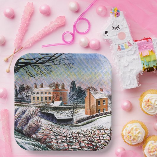 Ravilious - Pastorie in de winter Papieren Bordje (Feest)