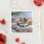 Ravilious - Pastorie in de winter Servet (Insitu)