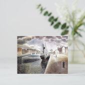 Ravilious - Pilot boot in Le Havre  Briefkaart (Staand voorkant)