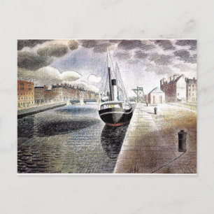Ravilious - Pilot boot in Le Havre  Briefkaart