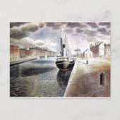Ravilious - Pilot boot in Le Havre  Briefkaart (Voorkant)