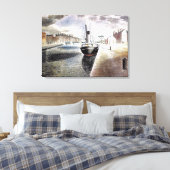 Ravilious - Pilot boot in Le Havre Canvas Afdruk (Insitu (Slaapkamer))