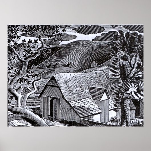 Ravilious - Sussex Landschap Poster (Voorkant)