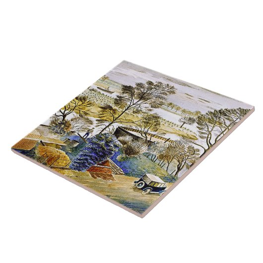 Ravilious - Thames in Hemmersmith Tegeltje (Zijkant)