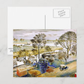 Ravilious - Theemsrivier bij Hemmersmith Briefkaart (Voorkant / Achterkant)