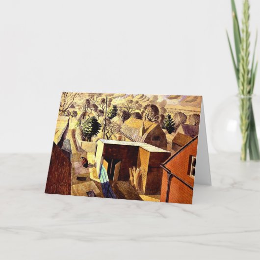 Ravilious - Uitzicht van Brick House Great Bardfie Kaart (Voorkant)