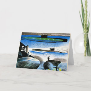 Ravilious - Verschillende aspecten van onderzeebot Kaart