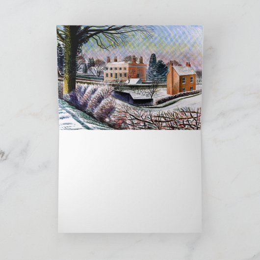 Ravilious - Vicarage in de winter Kaart (Binnen)