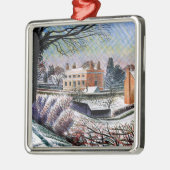 Ravilious - Vicarage in de winter Metalen Ornament (Links)