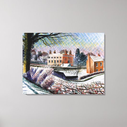 Ravilious - Vicarage in Winter, Canvas Afdruk (Voorkant)