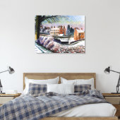 Ravilious - Vicarage in Winter, Canvas Afdruk (Insitu (Slaapkamer))