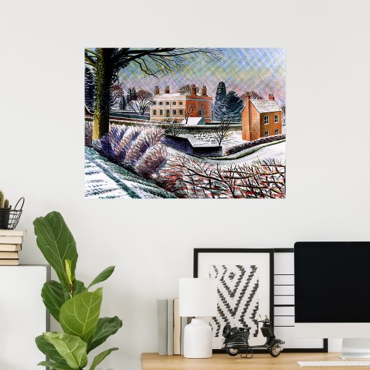 Ravilious - Vicarage in Winter, Poster (Thuiskantoor)