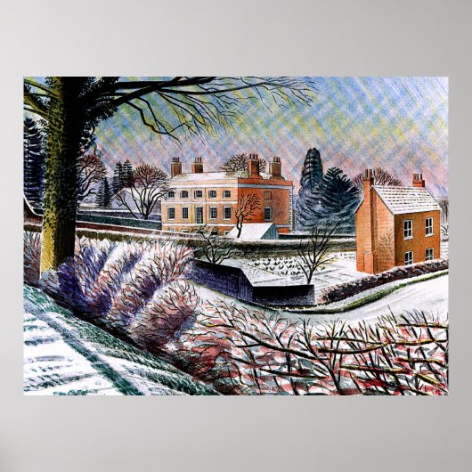 Ravilious - Vicarage in Winter, Poster (Voorkant)