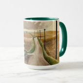 Ravilious-Wiltshire Landscape, mooi kunstschilderi Mok (Voorkant rechts)