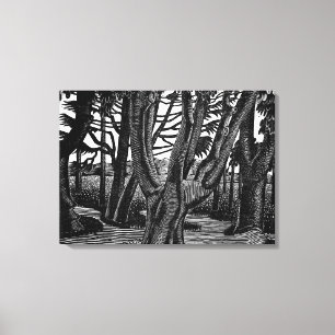 Ravilious - Woodland buiten Florence Canvas Afdruk