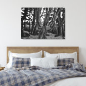 Ravilious - Woodland Outside Florence Canvas Afdruk (Insitu (Slaapkamer))