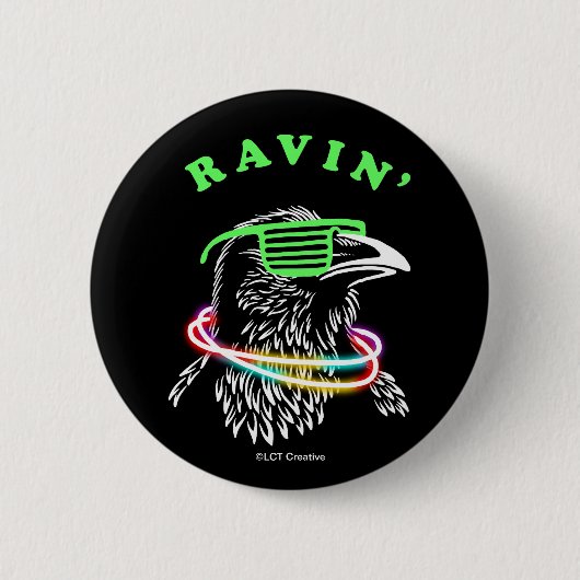Ravin' Ronde Button 5,7 Cm (Voorkant)