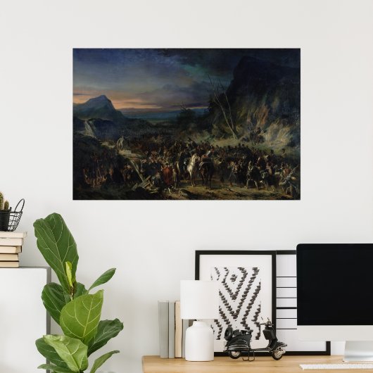 Ravine, campagne van 1809, 1843 poster (Thuiskantoor)