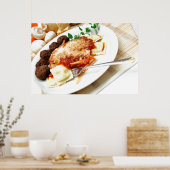 Ravioli en Gehakte ballen Poster (Keuken)