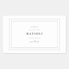 Ravioli Pasta Food Label Stickers
