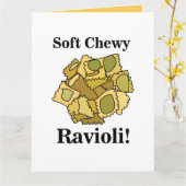 Ravioli Pasta Italiaans eten Verjaardag Kaart (Gele Bloem)
