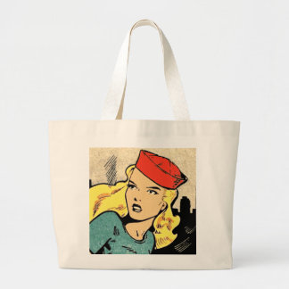 Ravishing Blond Comic Book Heroine Grote Tote Bag