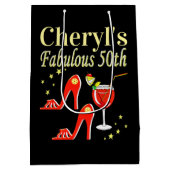 RAVISHING RED 50TH BIRTHDAY DIVA DESIGN MEDIUM CADEAUZAKJE (Achterkant)