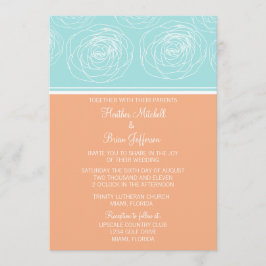 Ravishing Rozen Elegant Wedding Invitation Kaart