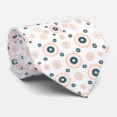 Ravishing White Tan en Blauwgroen Stropdas (Opgerold)