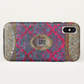 Ravone Damask Baroque Monogram Case-Mate iPhone Case (Achterkant (horizontaal))