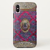 Ravone Damask Baroque Monogram Case-Mate iPhone Case (Achterkant)